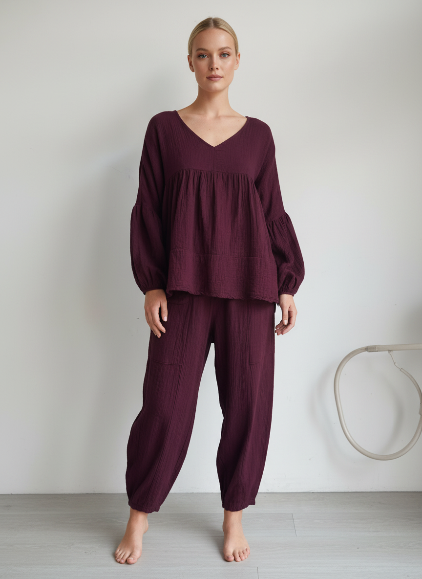 Made in Italy Pocket front Barrel Pant