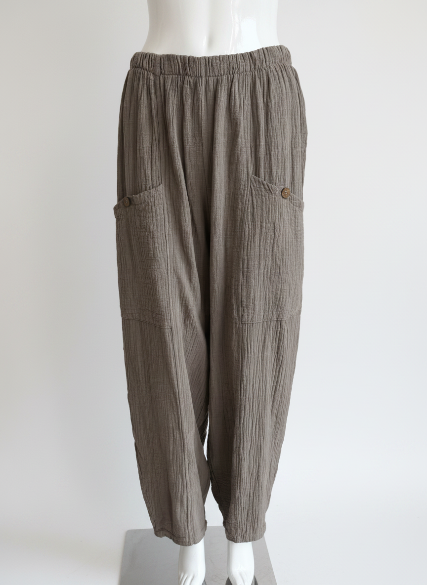 Made in Italy Pocket front Barrel Pant