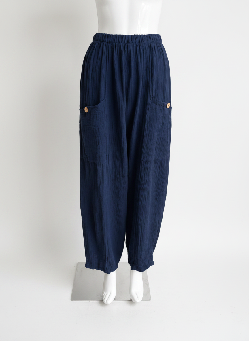 Made in Italy Pocket front Barrel Pant