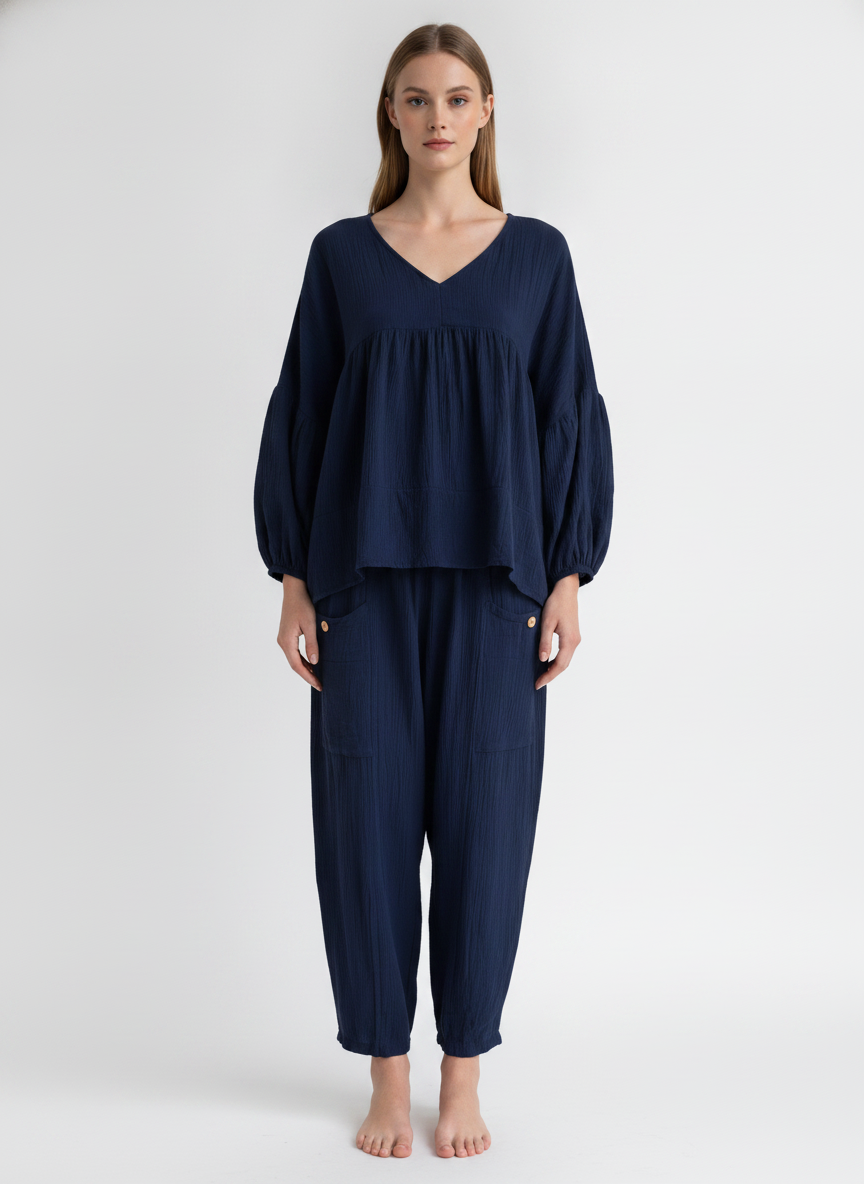 Made in Italy Pocket front Barrel Pant