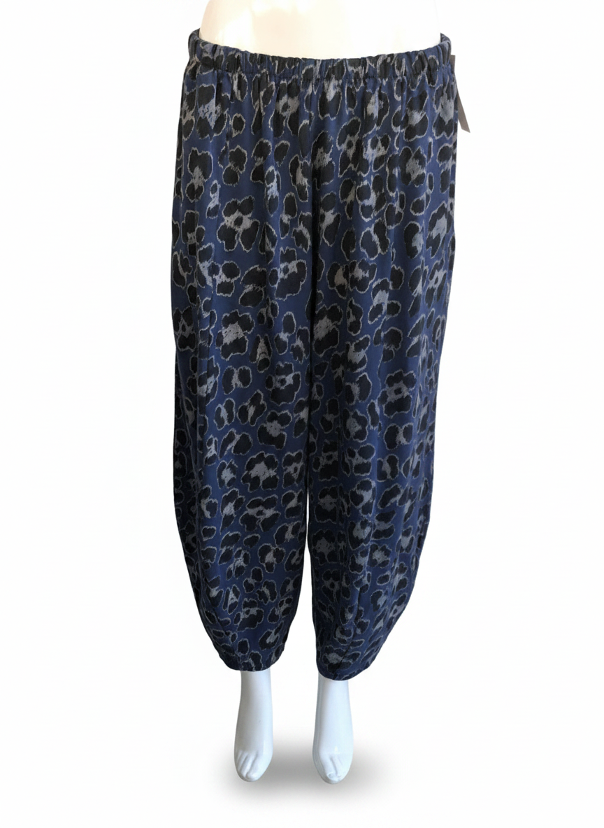 Leopard Print Barrel Leg Trouser