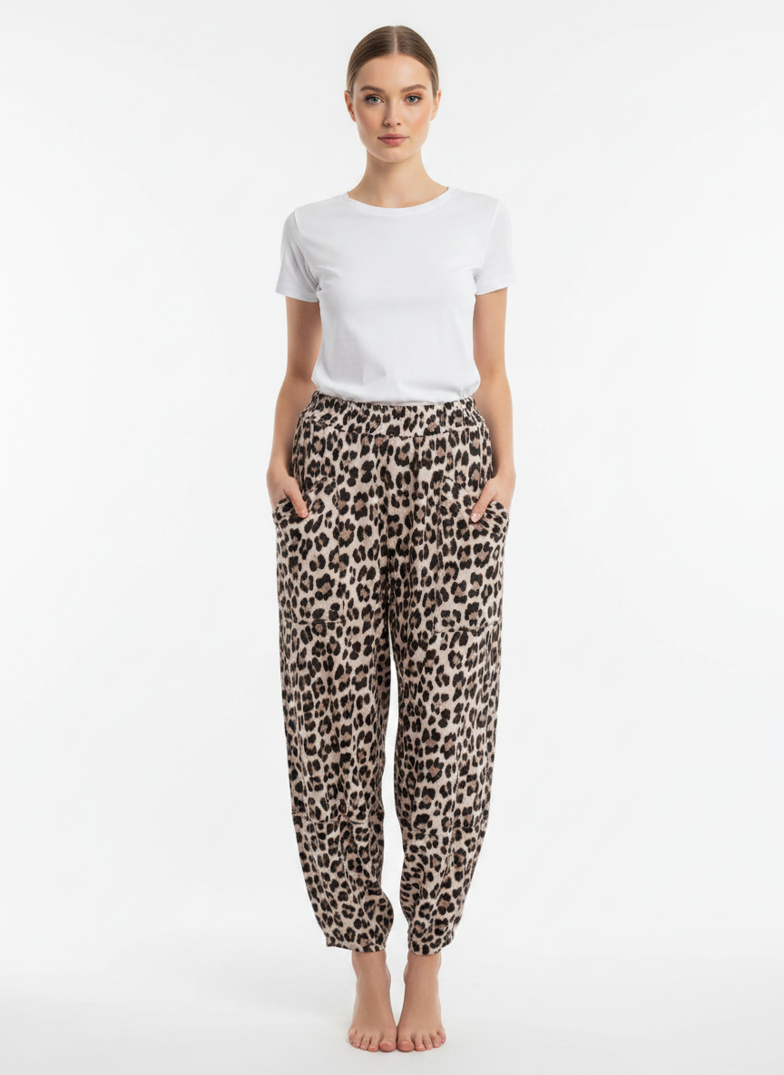 Made in Italy Leopard Print Shelby Pant