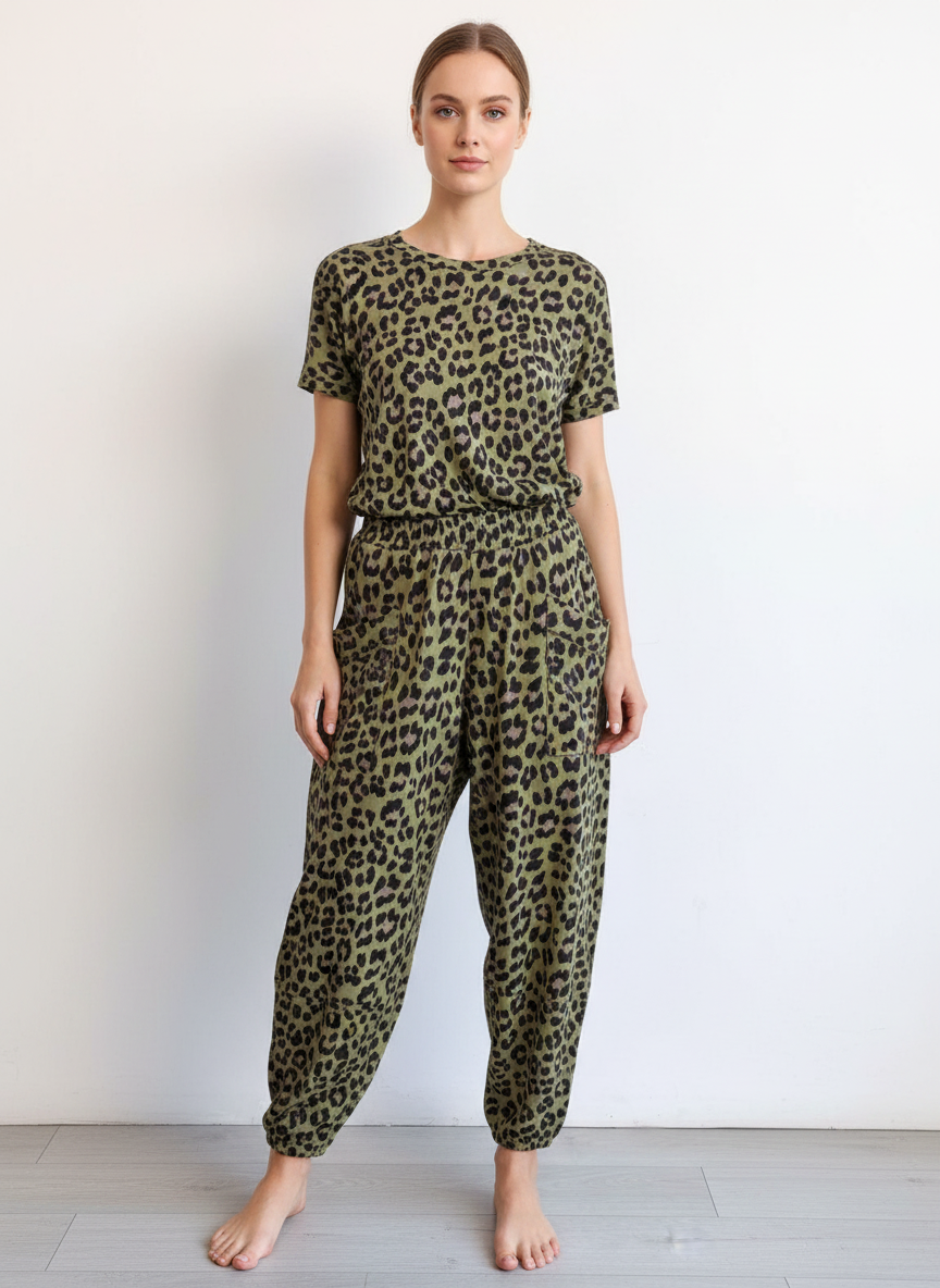 Made in Italy Leopard Print Shelby Pant