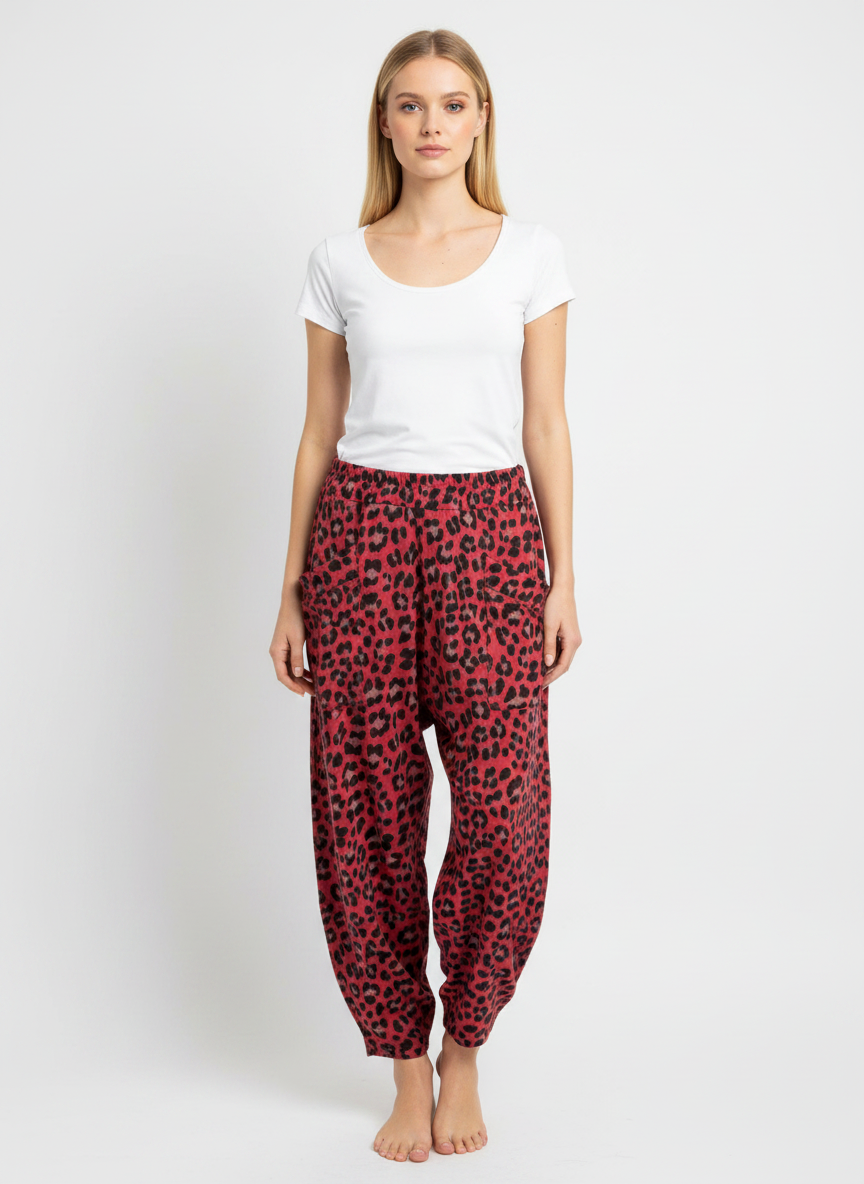 Made in Italy Leopard Print Shelby Pant