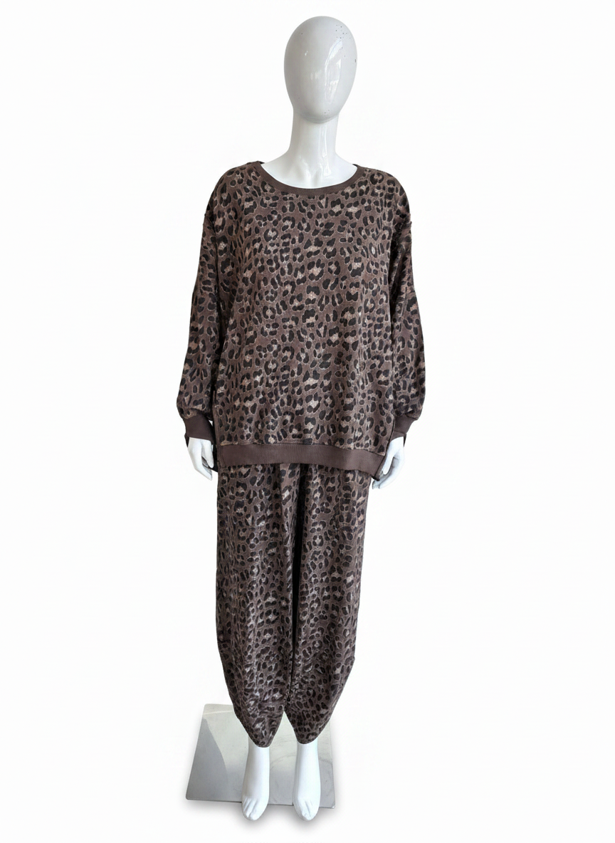 Made in Italy Leopard Print Sweatshirt