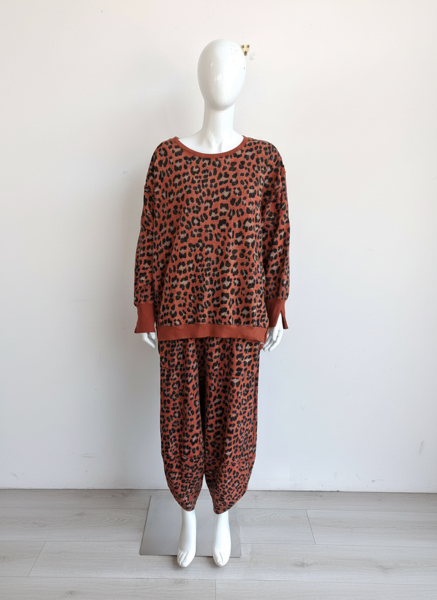 Made in Italy Leopard Print Sweatshirt