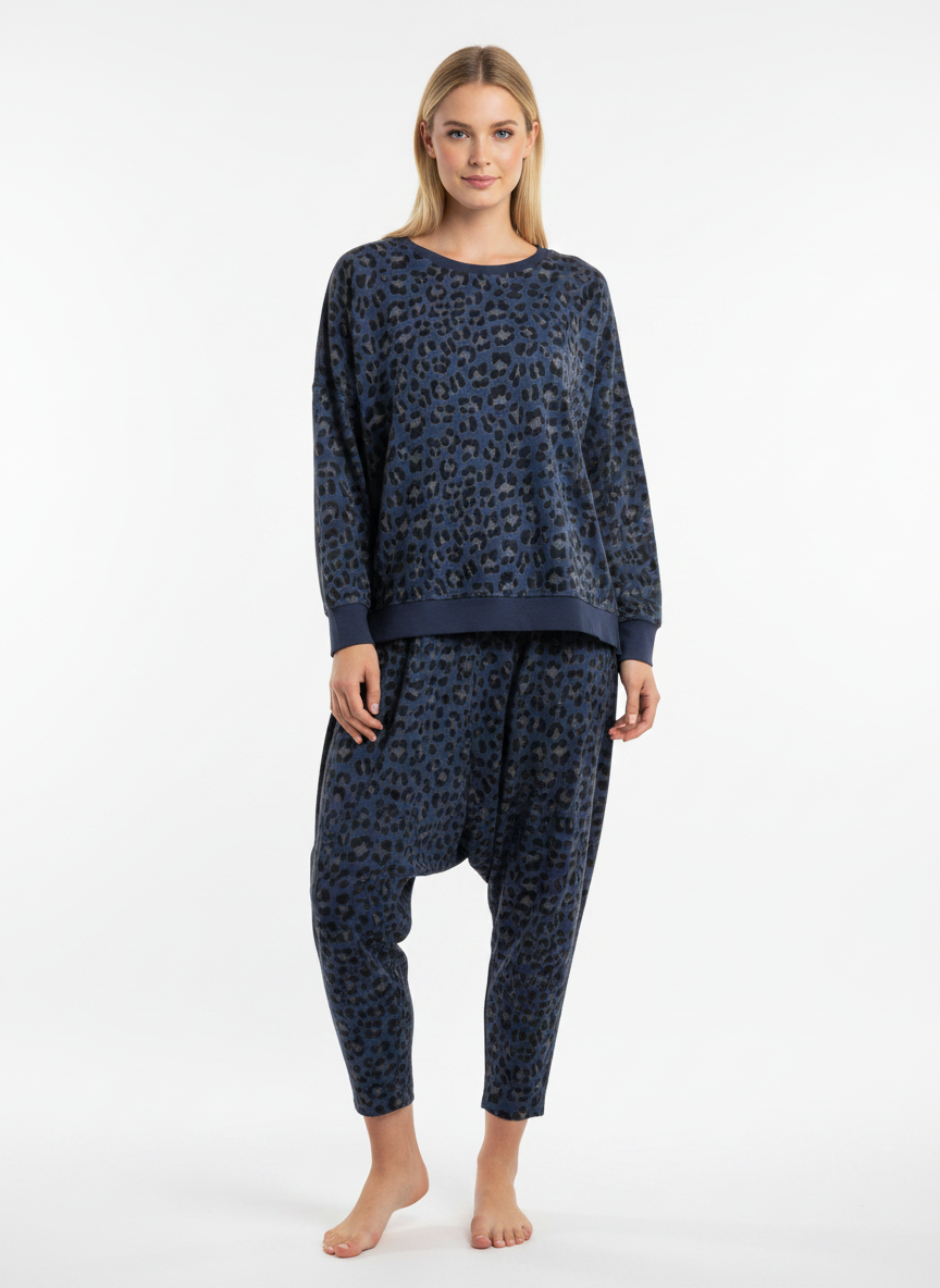 Made in Italy Leopard Print Sweatshirt