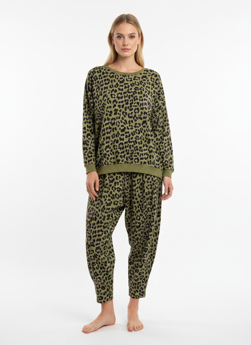 Made in Italy Leopard Print Sweatshirt