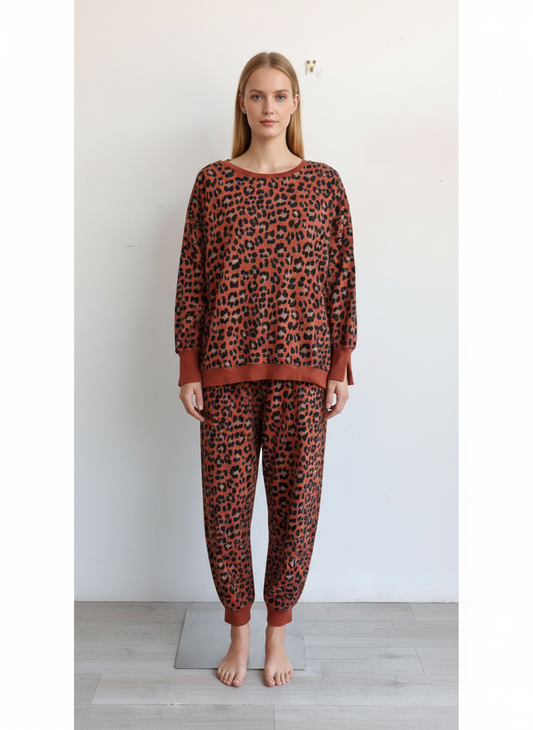 Made in Italy Leopard Print Sweatshirt