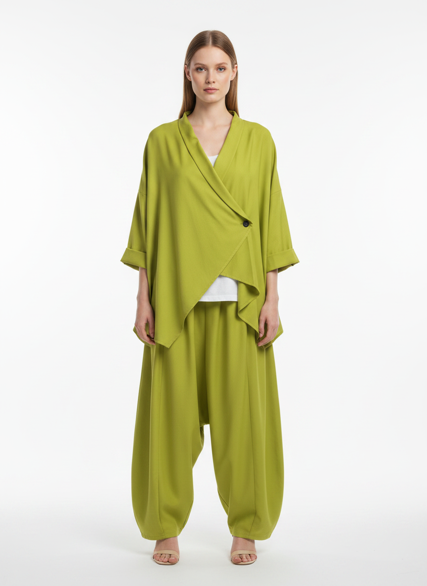 Women’s Asymmetric Drape Crossover Top