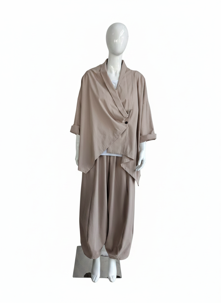 Women’s Asymmetric Drape Crossover Top