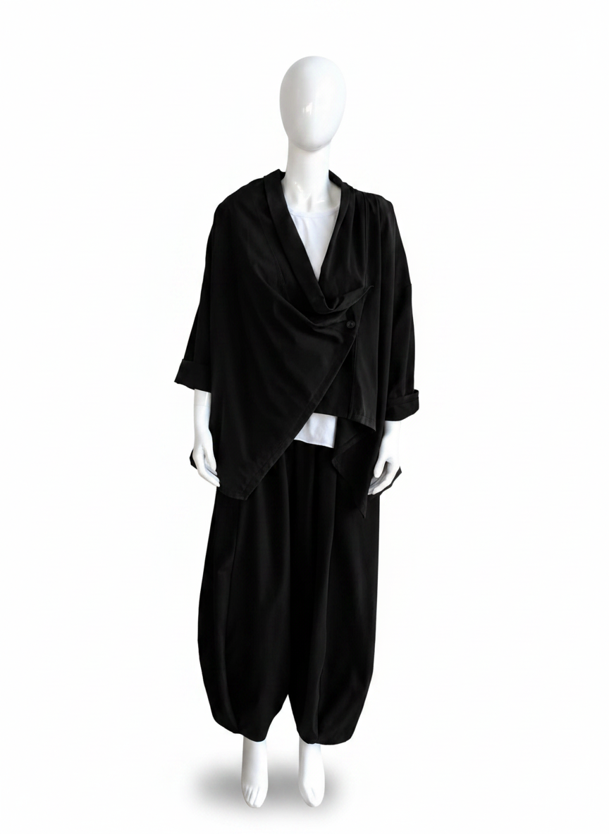 Women’s Asymmetric Drape Crossover Top