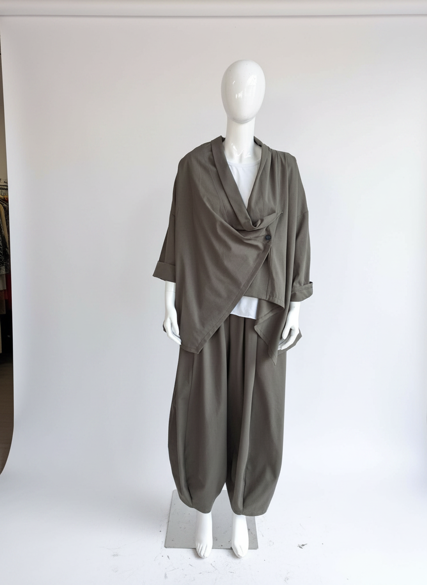 Women’s Asymmetric Drape Crossover Top