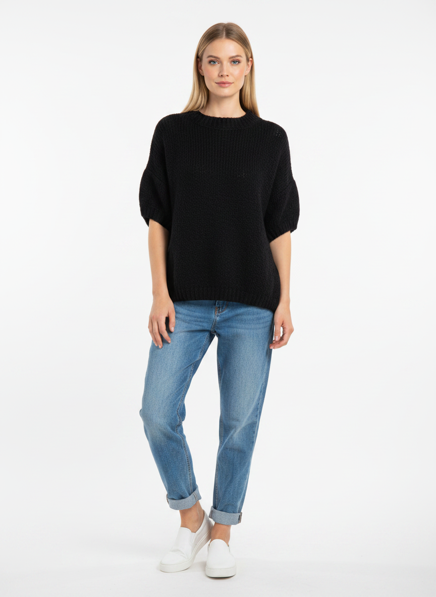 Made in Italy Wool Short Sleeve Knit