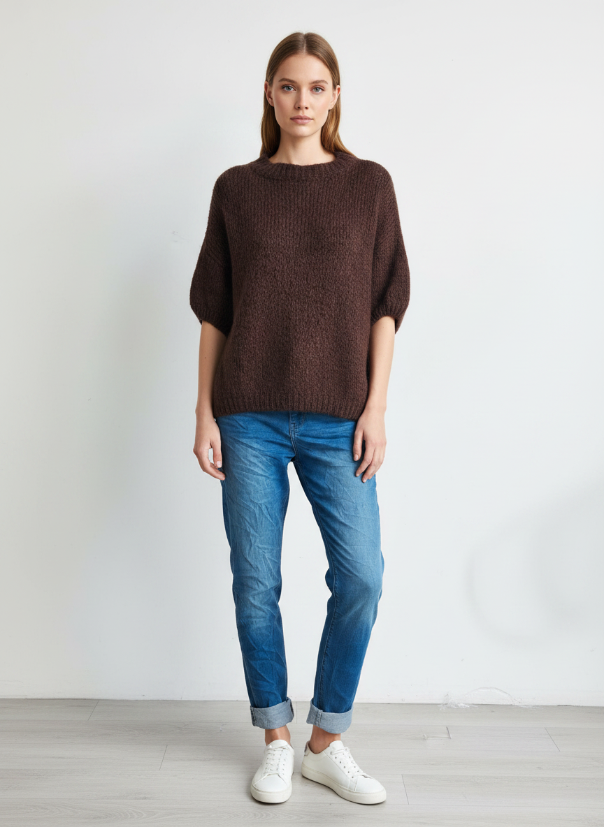 Made in Italy Wool Short Sleeve Knit