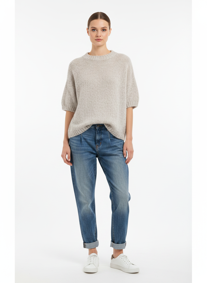Made in Italy Wool Short Sleeve Knit