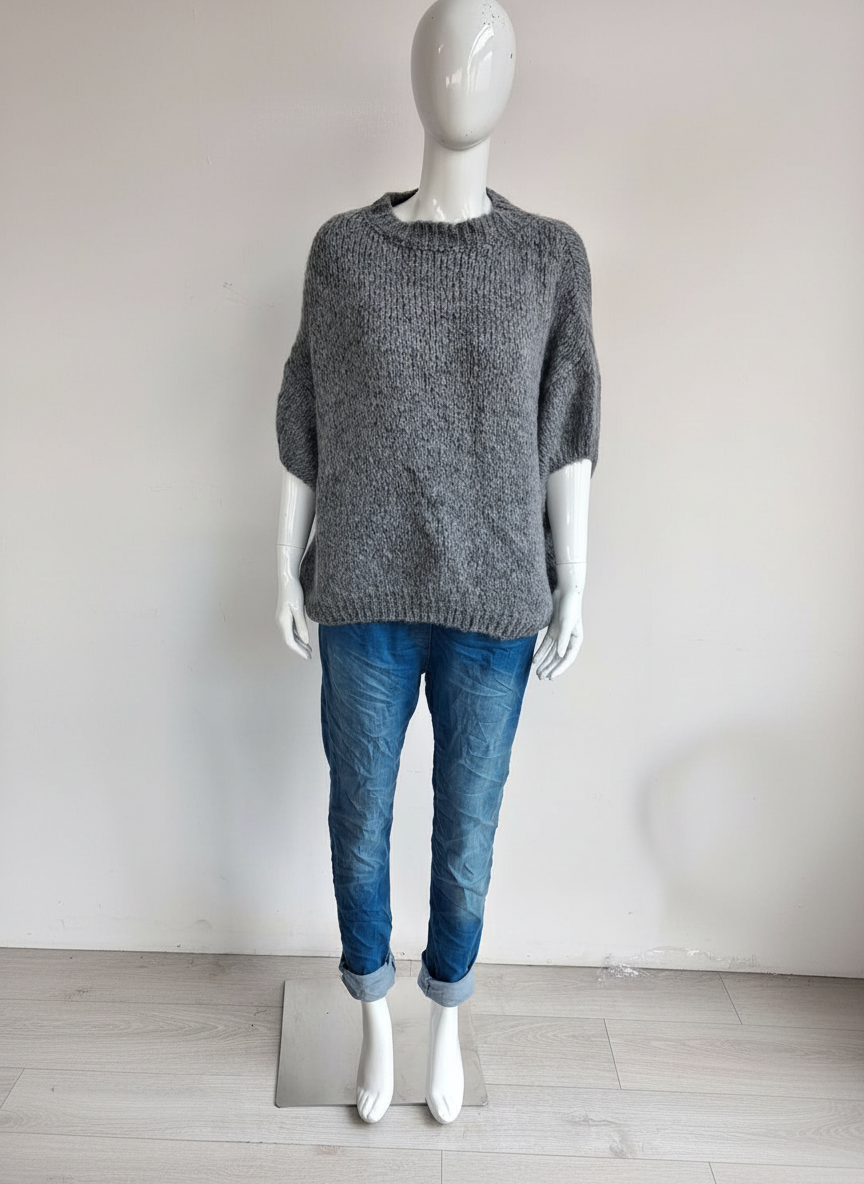 Made in Italy Wool Short Sleeve Knit