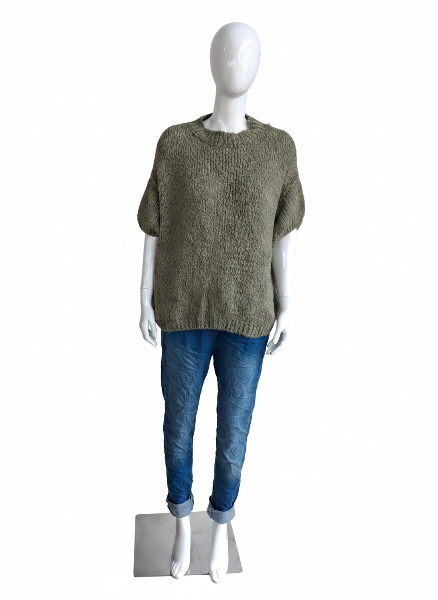 Made in Italy Wool Short Sleeve Knit