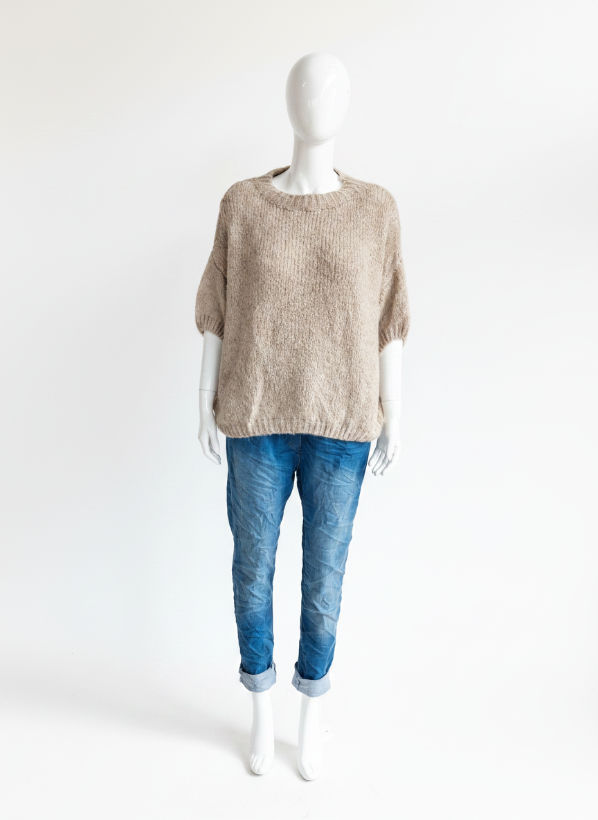 Made in Italy Wool Short Sleeve Knit