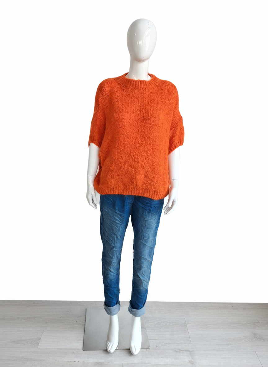 Made in Italy Wool Short Sleeve Knit