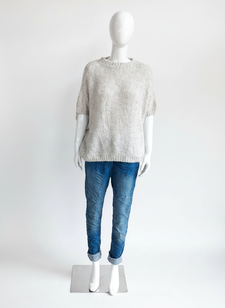 Made in Italy Wool Short Sleeve Knit