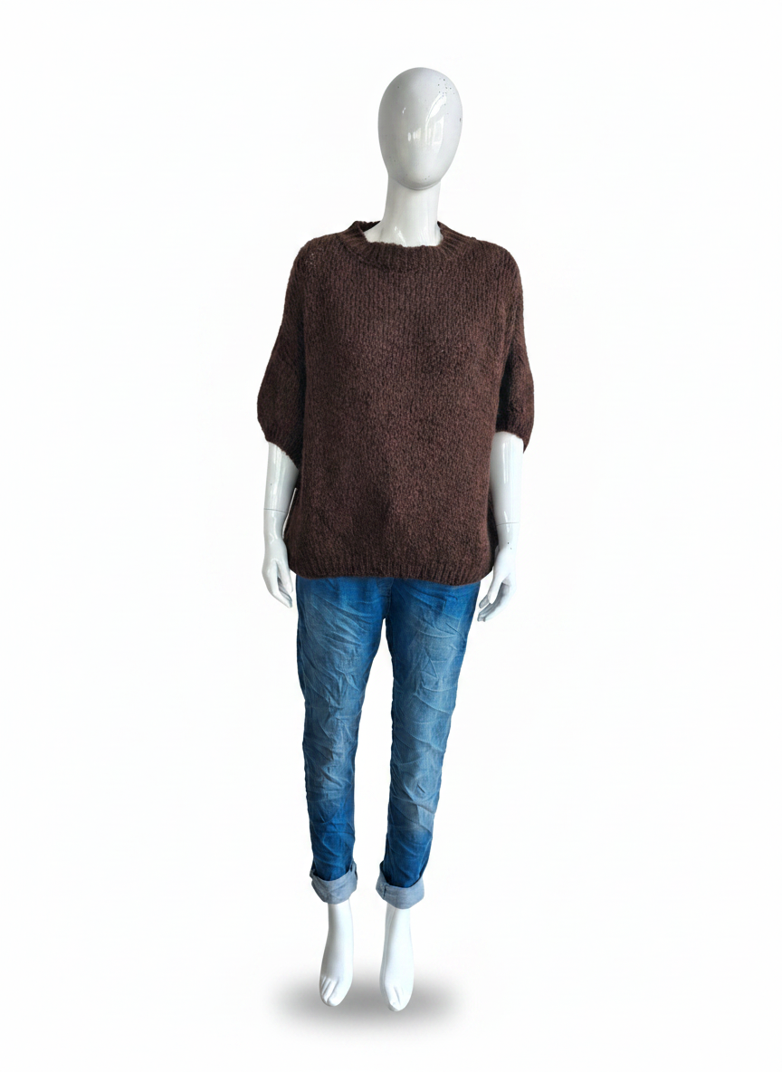 Made in Italy Wool Short Sleeve Knit