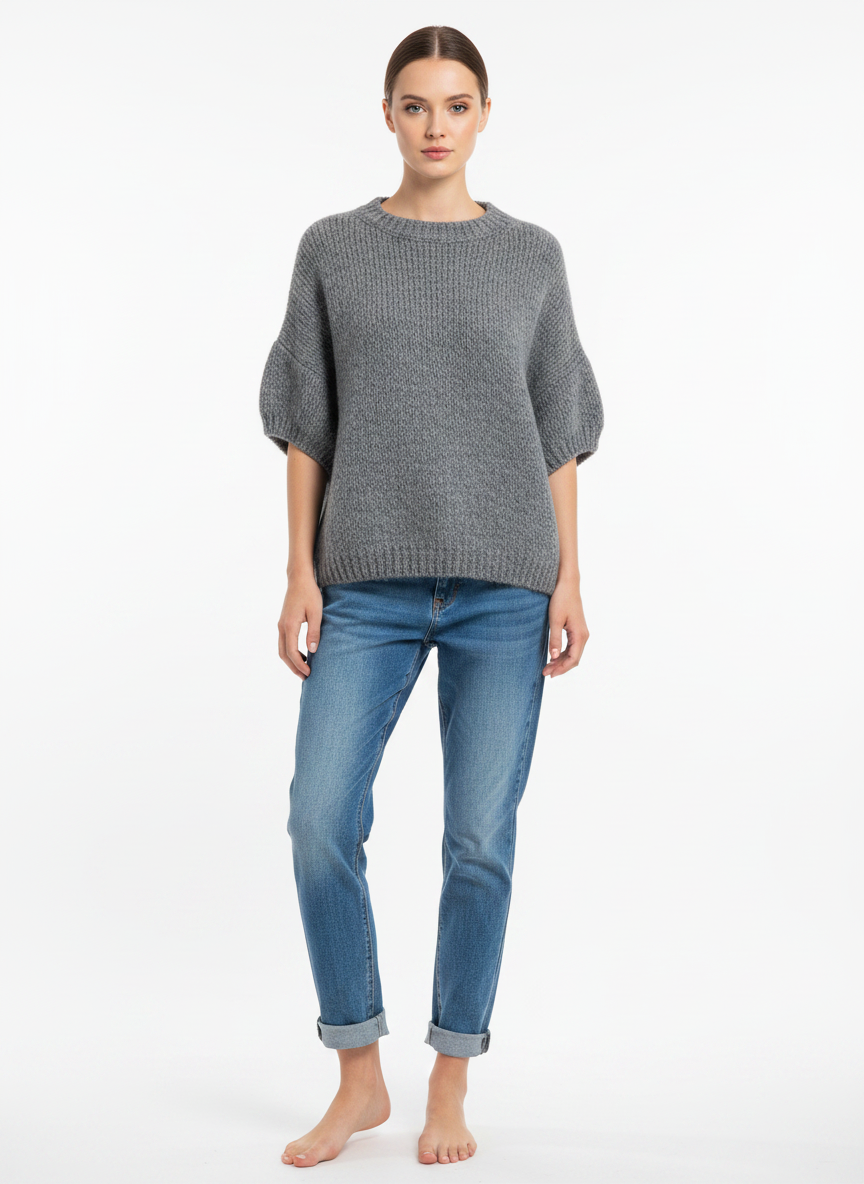 Made in Italy Wool Short Sleeve Knit