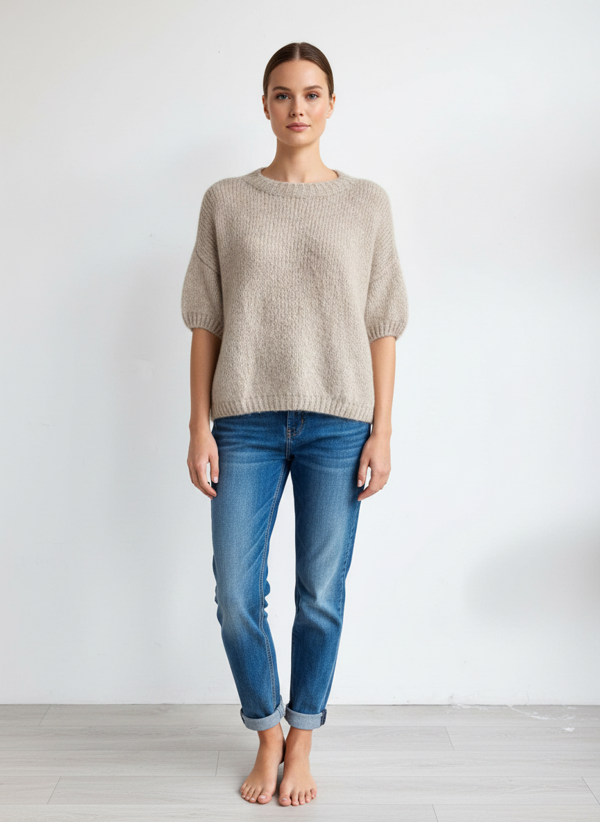 Made in Italy Wool Short Sleeve Knit