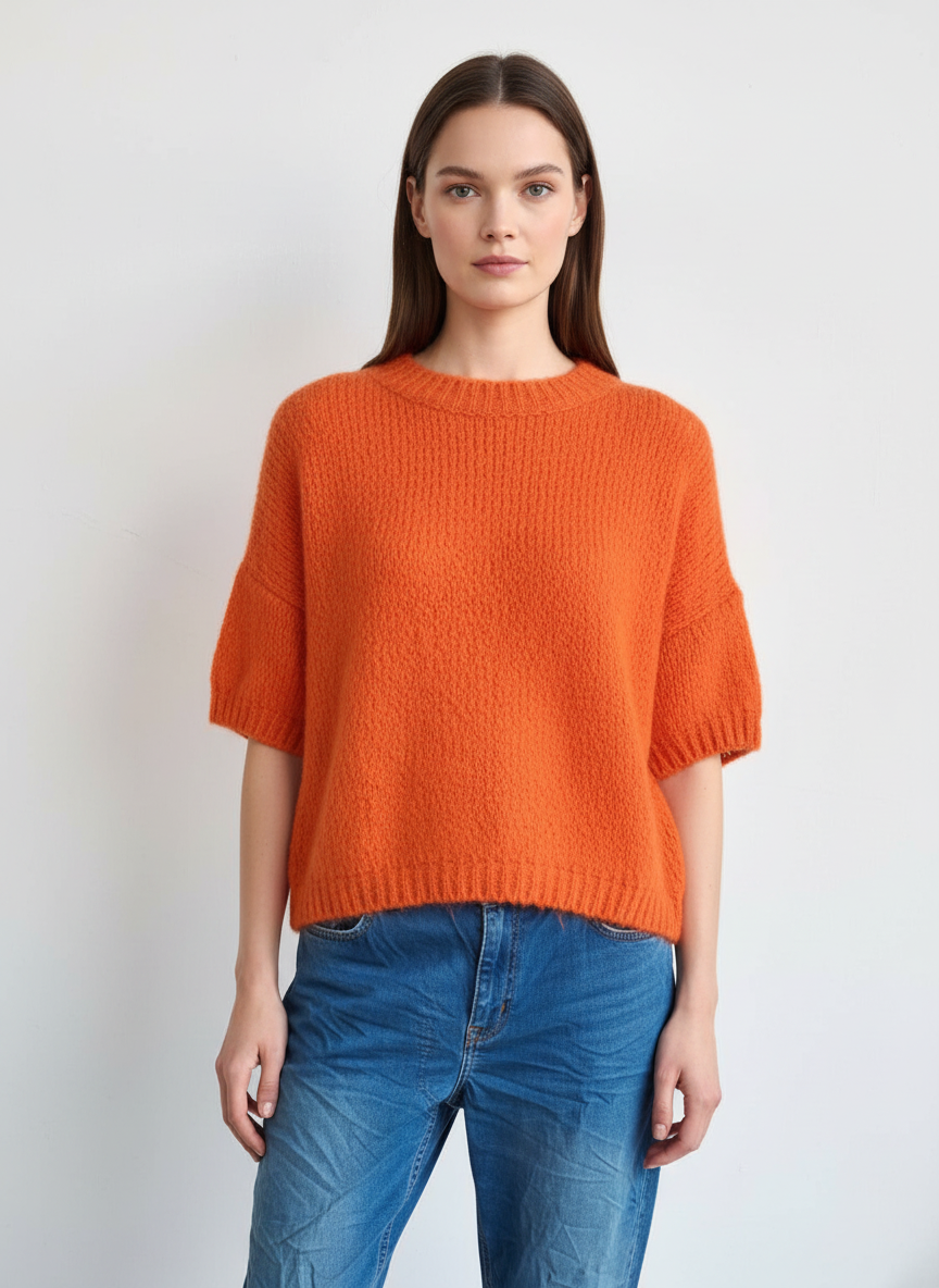 Made in Italy Wool Short Sleeve Knit