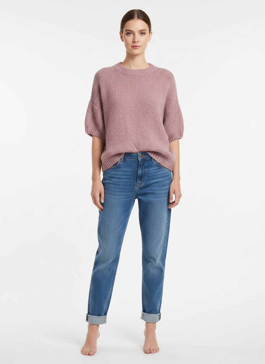 Made in Italy Wool Short Sleeve Knit