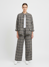 Women's Plaid Military Jacket