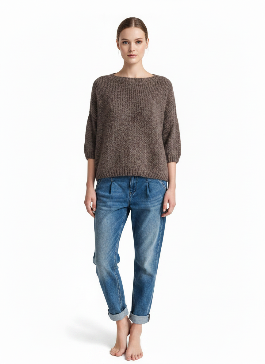 Made in Italy Wool Short Sleeve Knit
