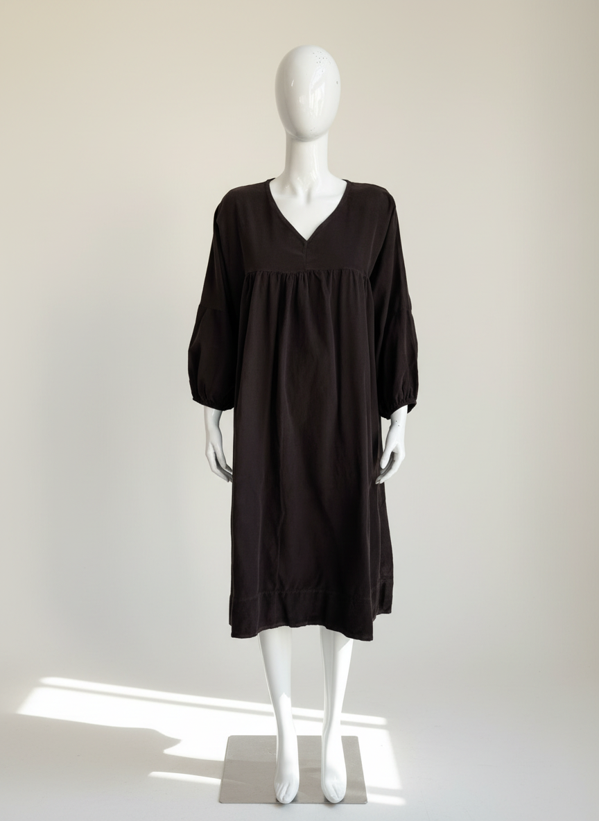 Corduroy Smock Peasant Dress