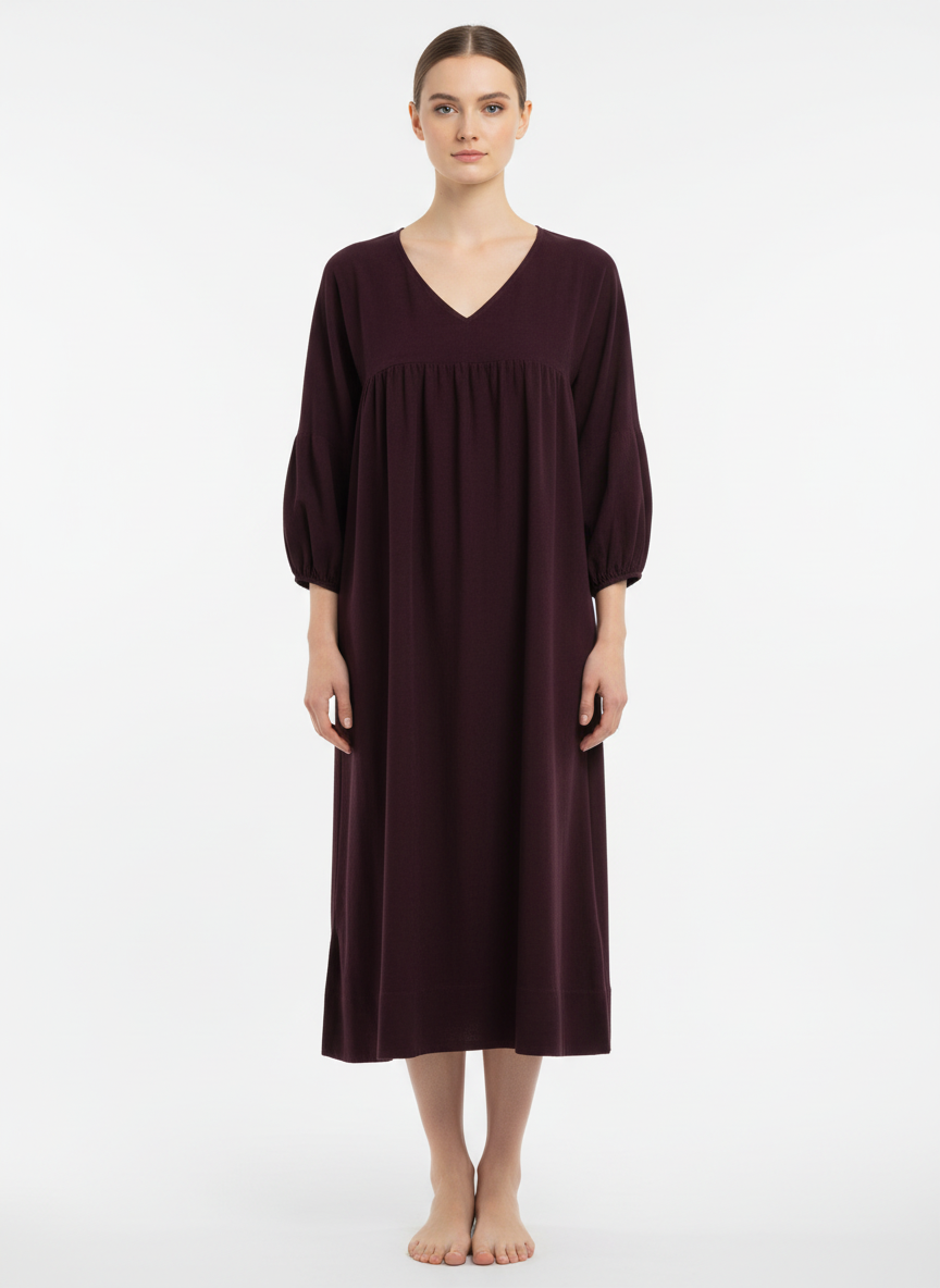 Corduroy Smock Peasant Dress