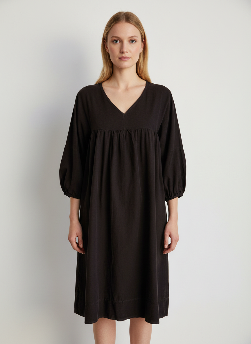 Corduroy Smock Peasant Dress