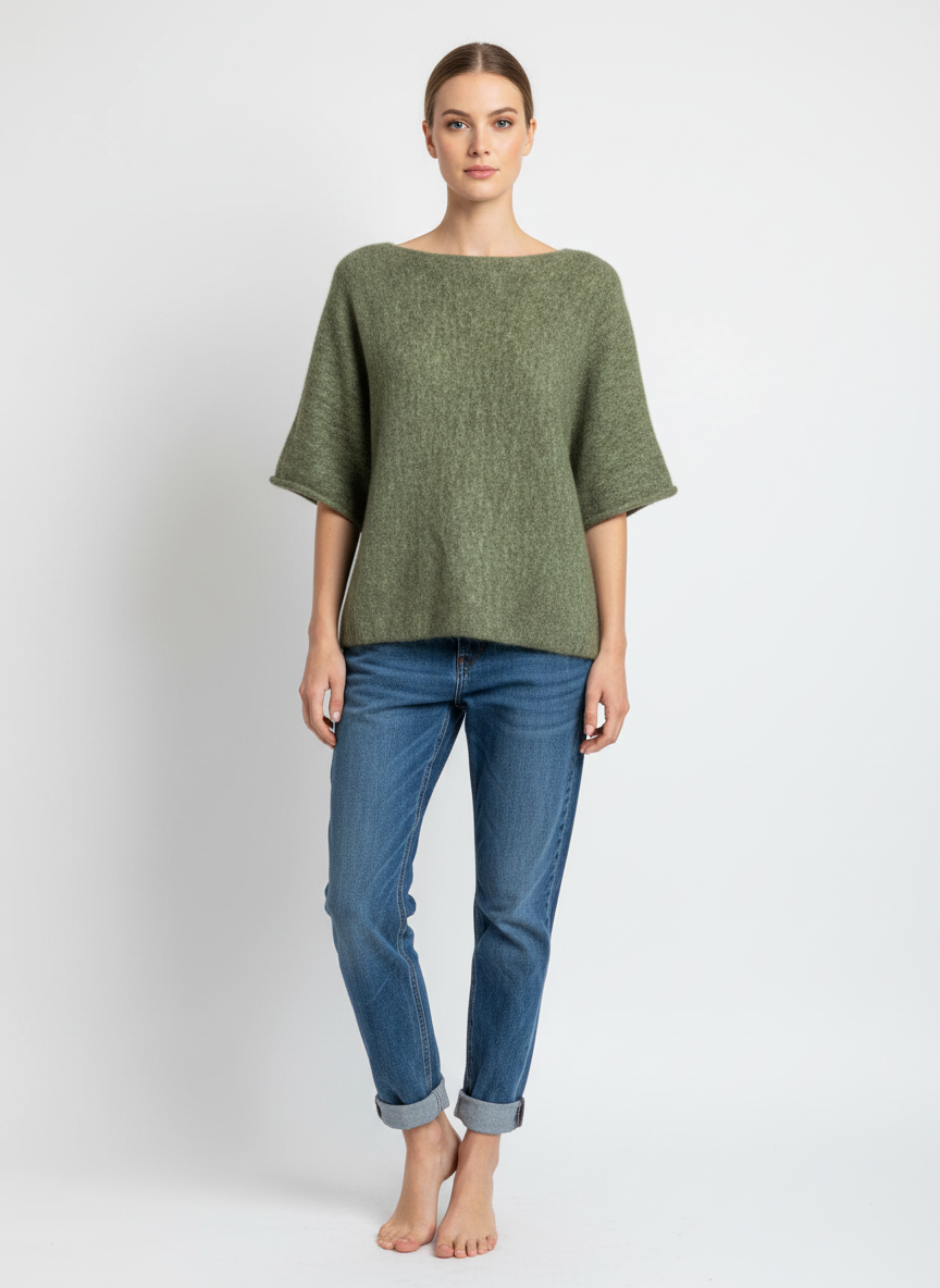 Wool Short Sleeve Jumper