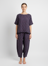 Made in Italy Gingham Frill Top