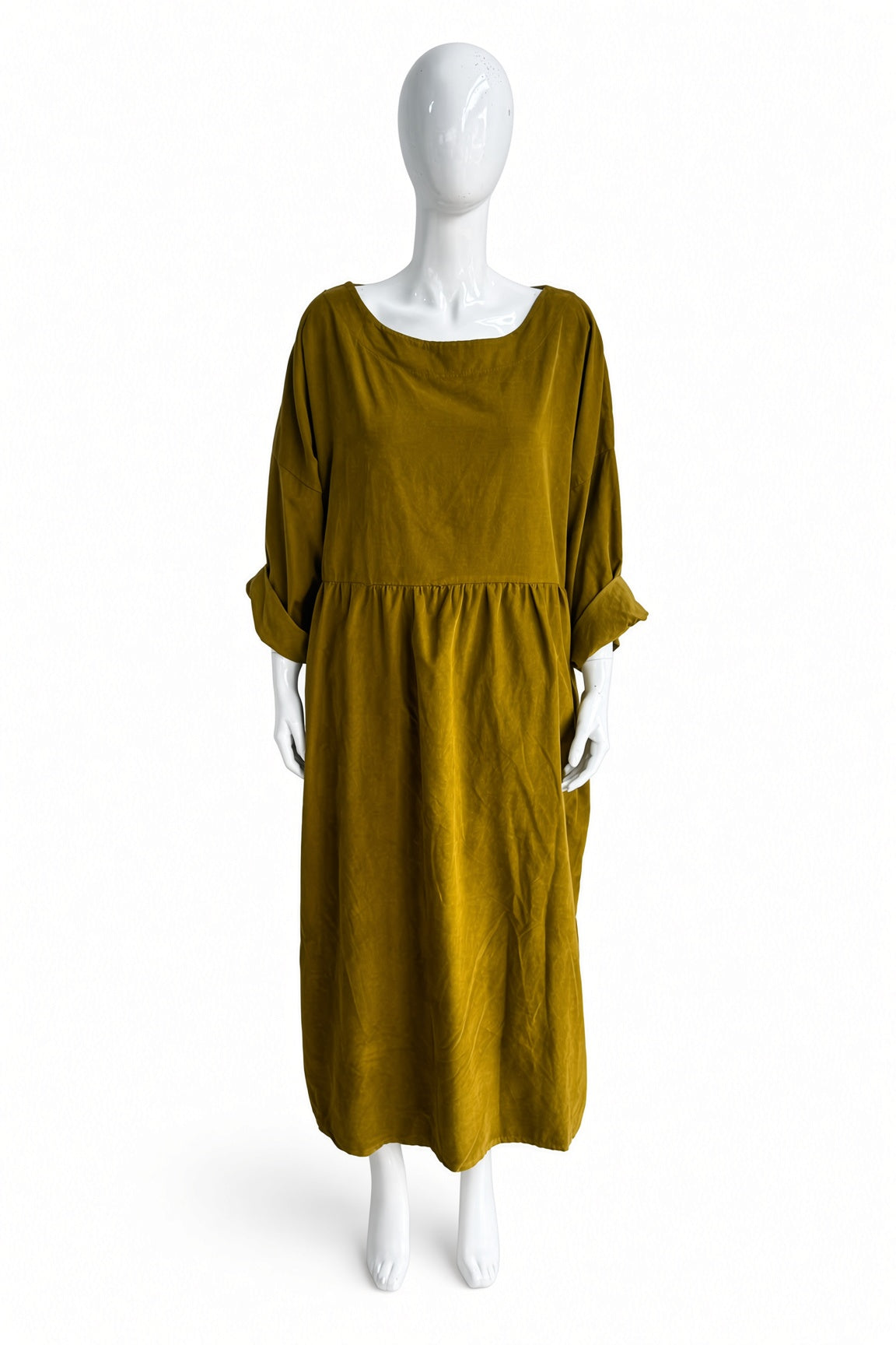 Corduroy Smock Dress Lagenlook
