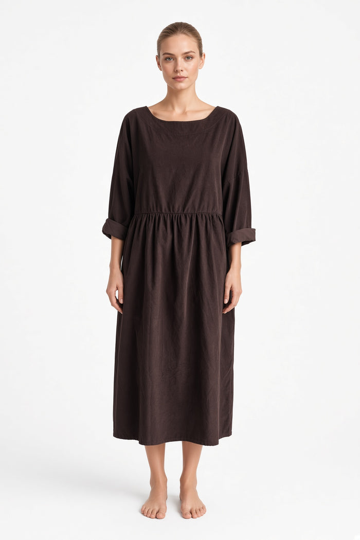 Corduroy Smock Dress Lagenlook