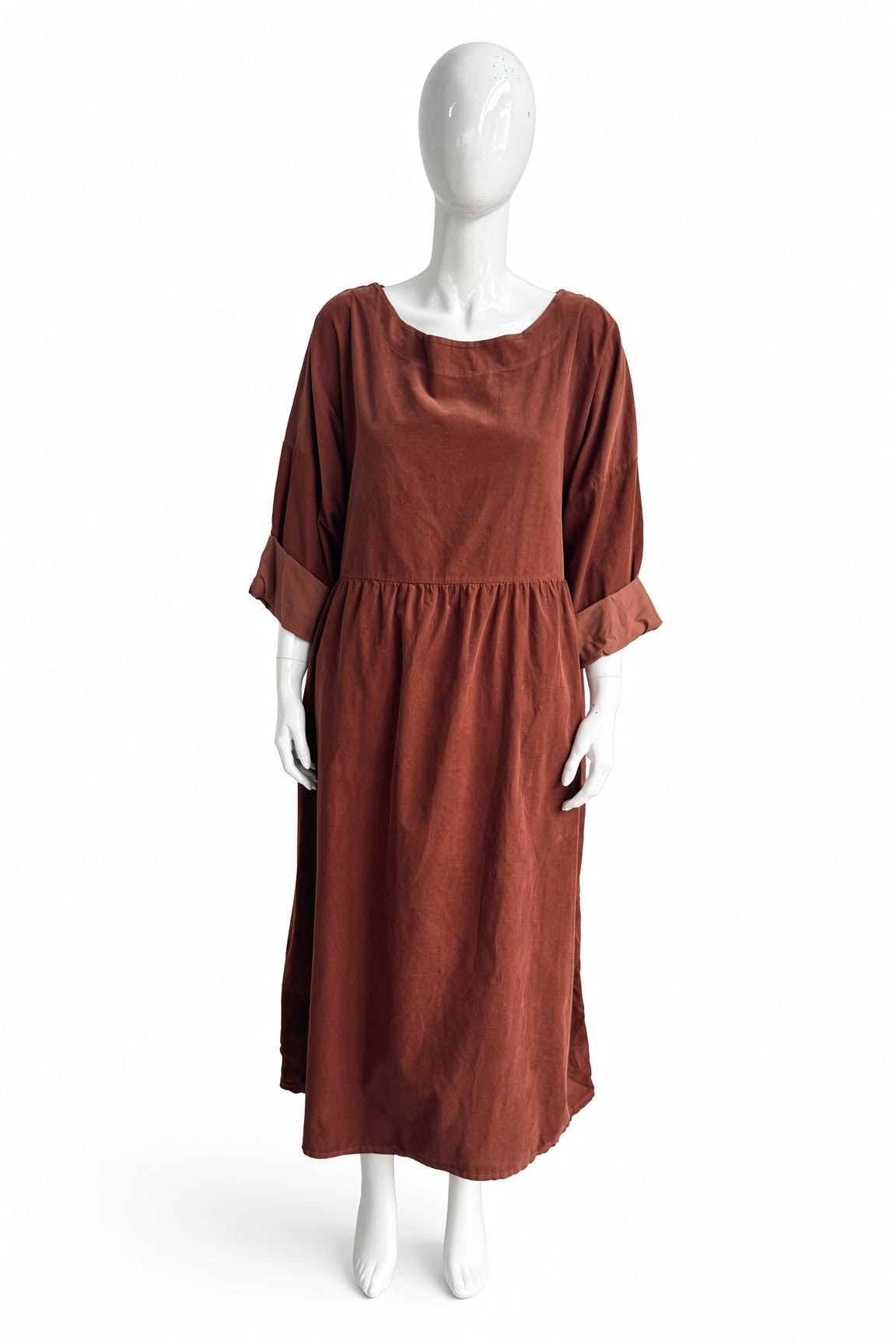 Corduroy Smock Dress Lagenlook