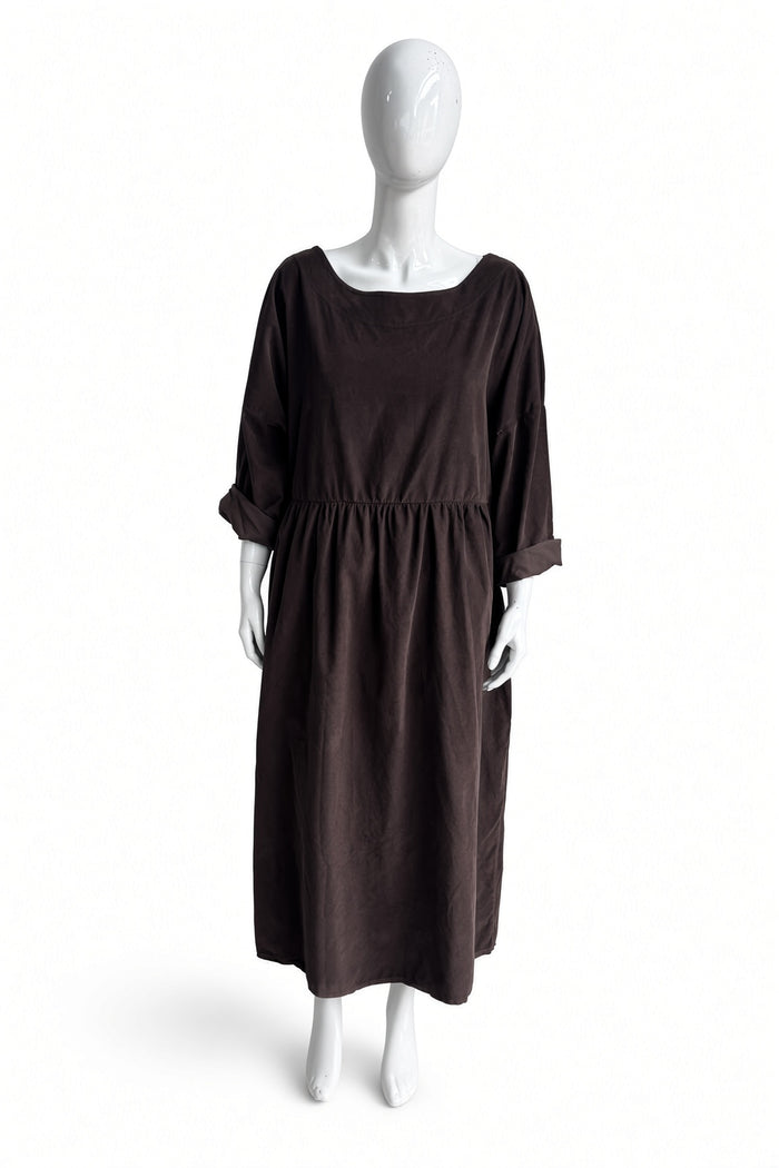 Corduroy Smock Dress Lagenlook