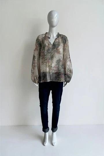 Women's Floral Tencel Blouse