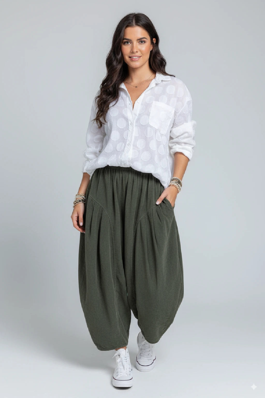 Women's Relaxed Fit Corduroy Balloon Pants