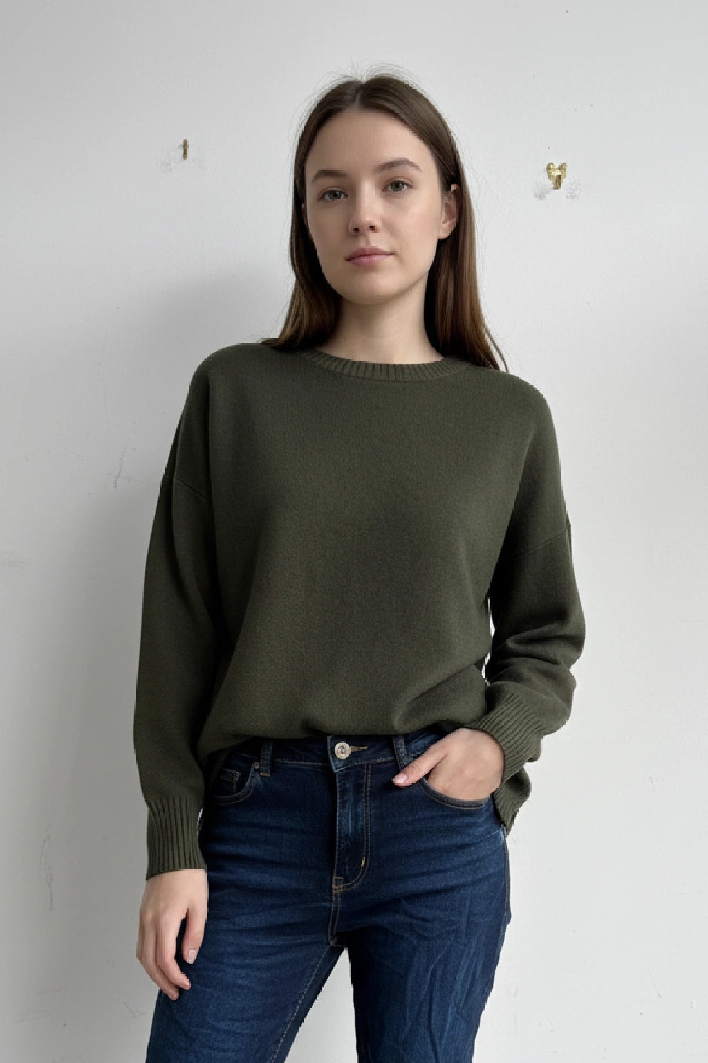 Made in Italy Soft Knit Split Hem Jumper