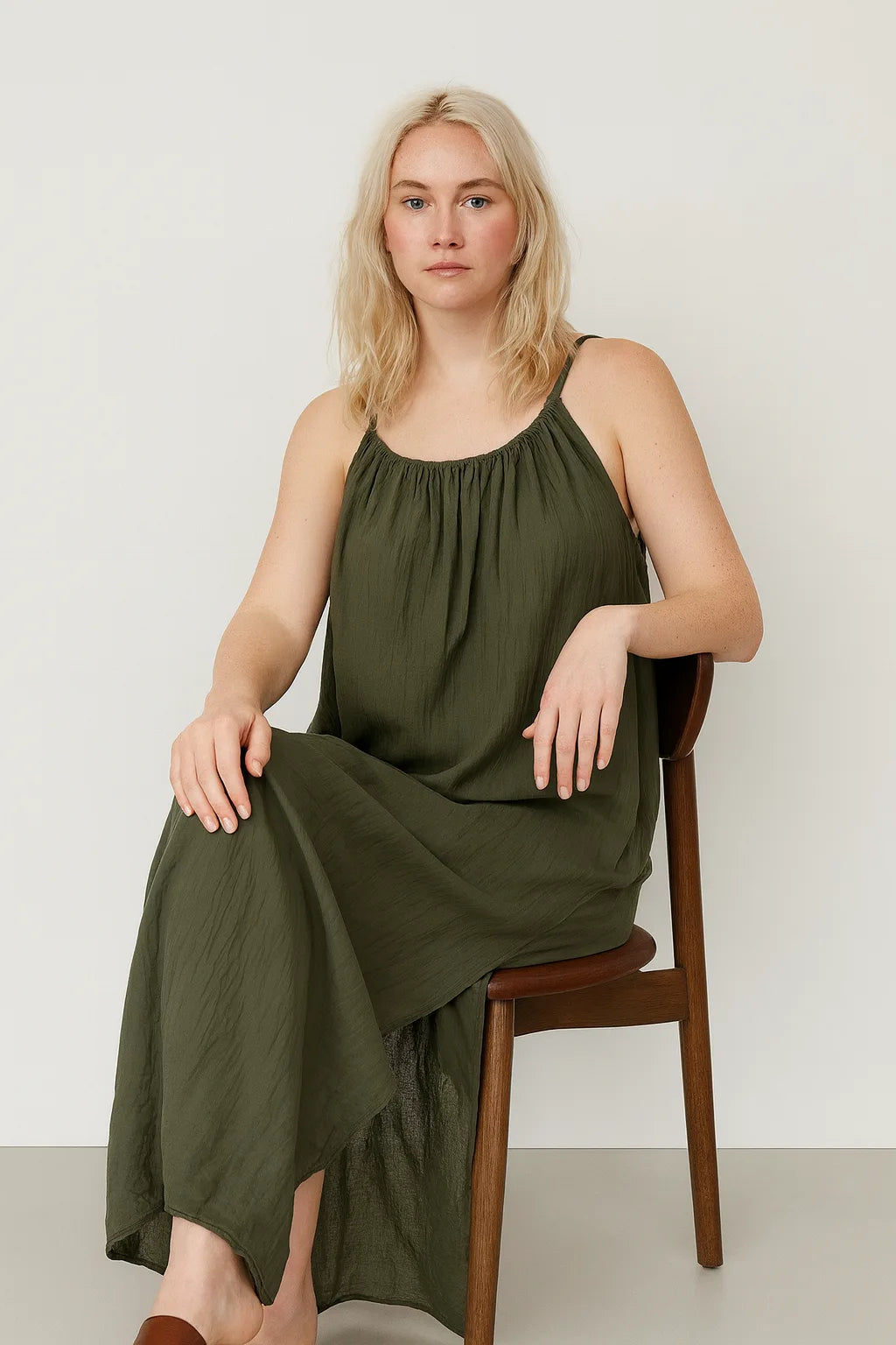 Cotton Strap Maxi Dress