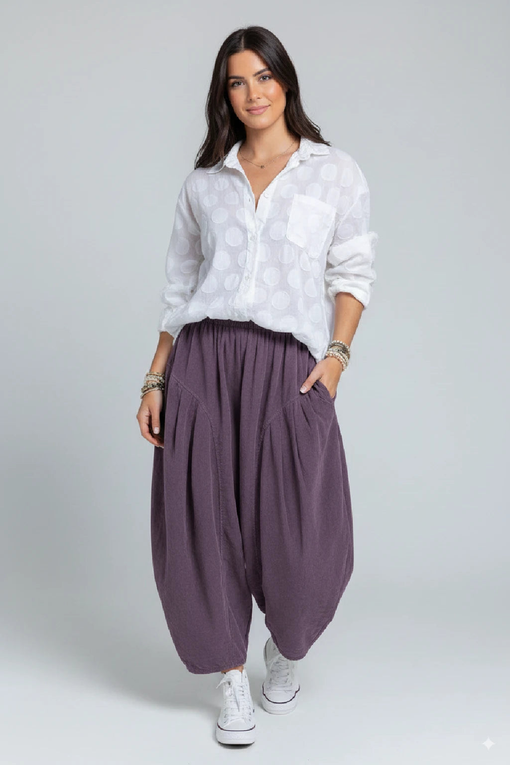 Women's Relaxed Fit Corduroy Balloon Pants