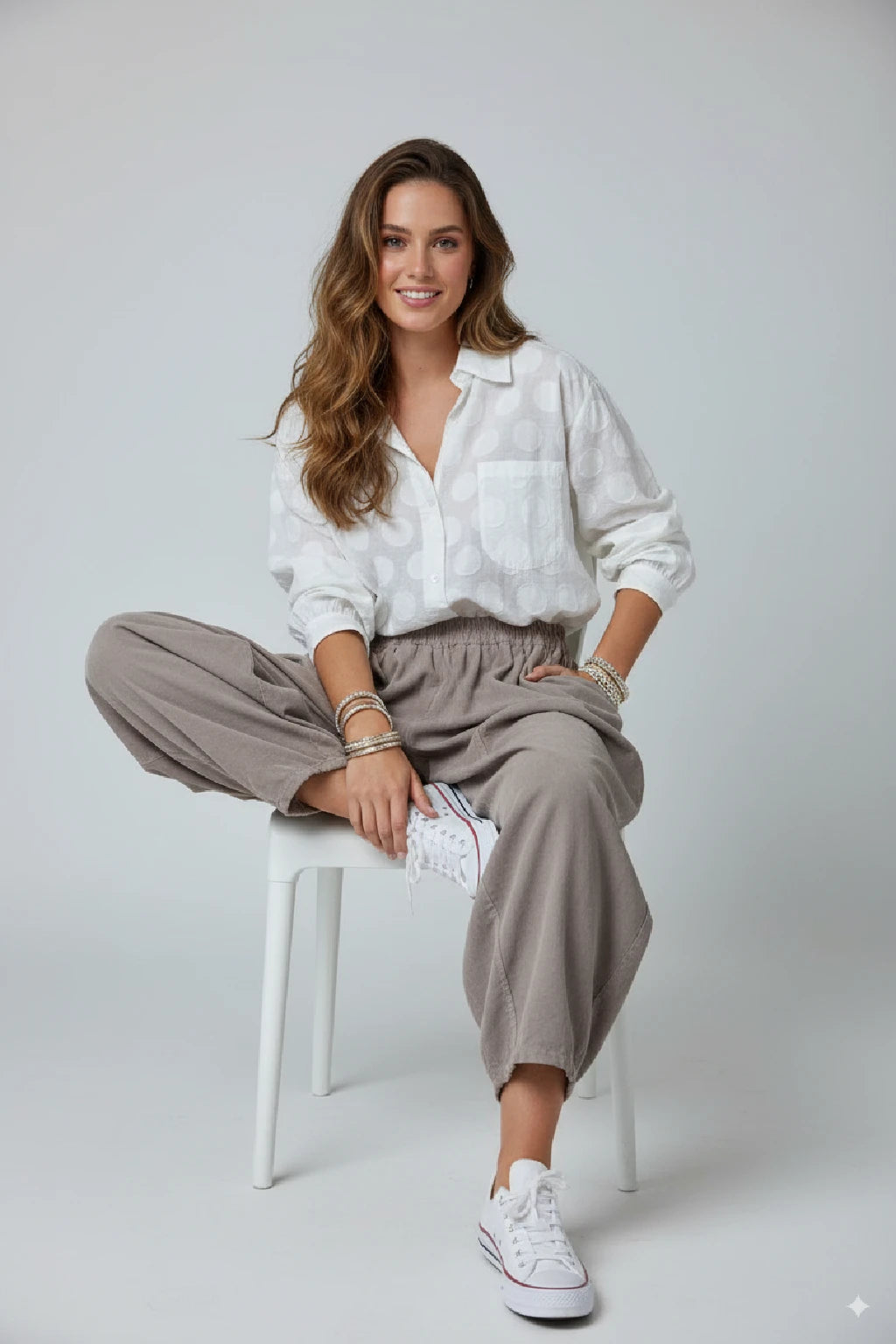 Women's Relaxed Fit Corduroy Balloon Pants