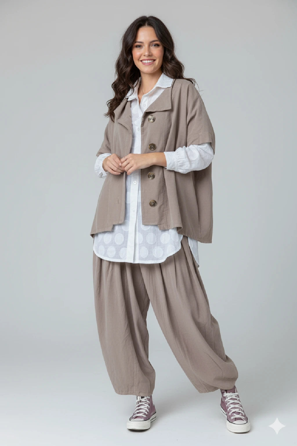 Women's Boxy Corduroy Button-Up Jacket