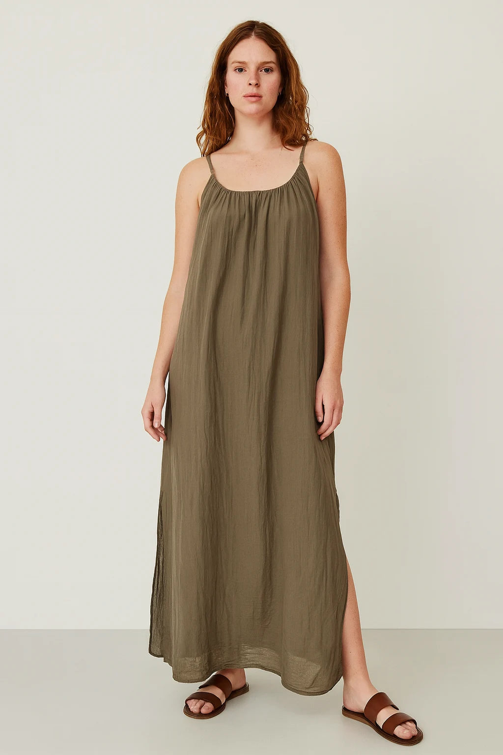 Cotton Strap Maxi Dress