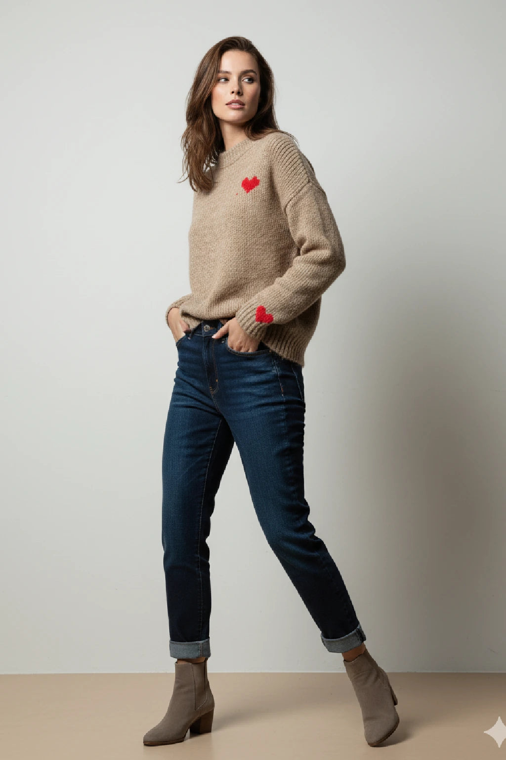 Made in Italy Wool Heart Jumper